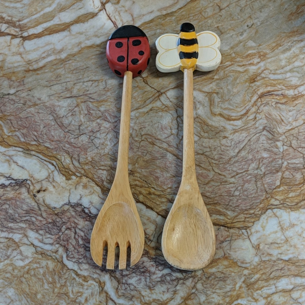 Ladybug Bee Salad Servers